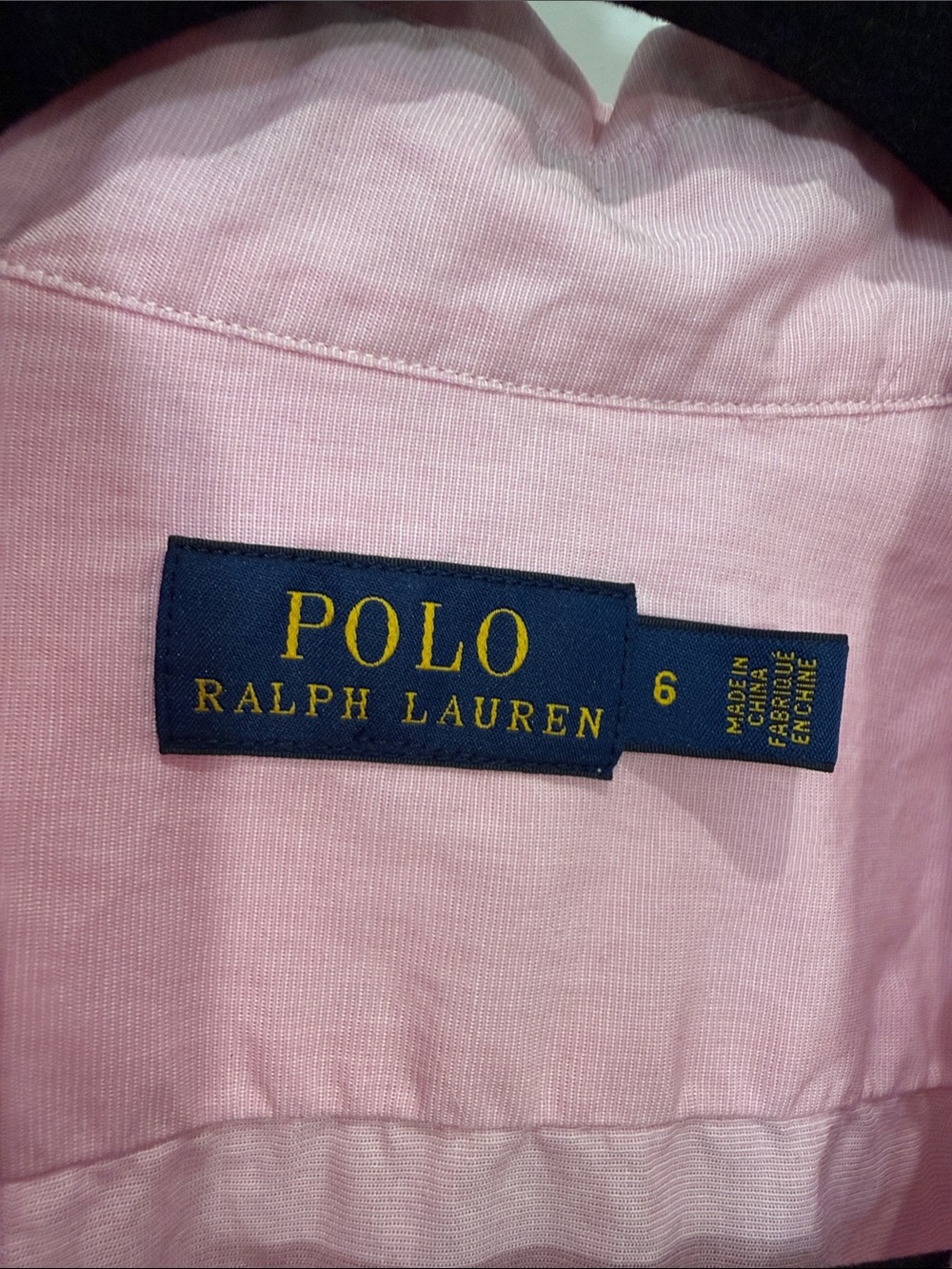 Ralph Lauren Pink Shirt with Navy Logo Tag - Picture 2 of 5